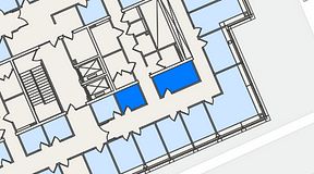 Planritning för Spaces Lindholmen, 2 privata rum, 15 m²