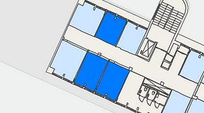
							Planritning för Convendum Gävlegatan 16, 3 privata rum, 52 m²