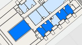 
							Planritning för Spaces Gamla Stan, 5 privata rum, 82 m²