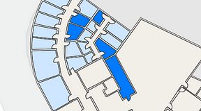 
							Planritning för Quick Office Bromma Blocks, 5 privata rum, 51 m²