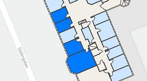 
							Planritning för Regus Helsingborg Södergatan, 4 privata rum, 68 m²