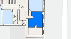 Planritning för Beskow Humlegården, 1 privata rum, 55 m²