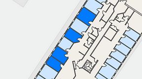 
							Planritning för Atmosfär Coworking, 4 privata rum, 50 m²