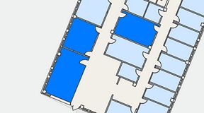 
							Planritning för Växthuset Jägershillgatan, 3 privata rum, 70 m²