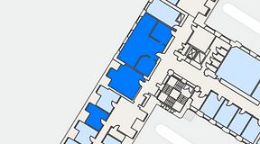 
							Planritning för iOffice Sjöbefälsskolan, 3 privata rum, 100 m²