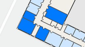 
							Planritning för Quick Office Älvsjö, 4 privata rum, 75 m²