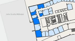 
							Planritning för Mindpark Mölndal, 5 privata rum, 95 m²