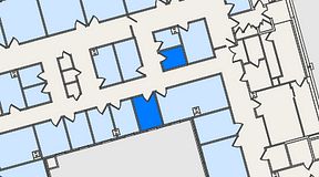 
							Planritning för United Spaces Östra Hamngatan, 2 privata rum, 13 m²