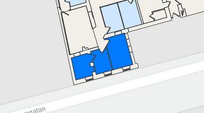 
							Planritning för Entreprenörsgatan Östra Hamngatan, 3 privata rum, 34 m²