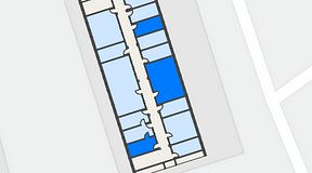 
							Planritning för FASTOFFICE Linta Gårdsväg, 3 privata rum, 60 m²