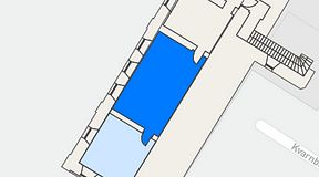 Planritning för iOffice Sjöbefälsskolan, 1 privata rum, 46 m²