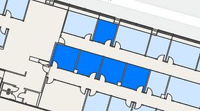 
							Planritning för Spaces Umami Park Sundbyberg, 5 privata rum, 65 m²