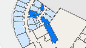 
							Planritning för Quick Office Bromma Blocks, 5 privata rum, 46 m²