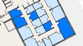 
							Planritning för Spaces Hyllie Vista, 5 privata rum, 73 m²