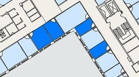 
							Planritning för Regus Kistagången 20b, 4 privata rum, 47 m²