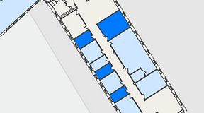 Planritning för FASTOFFICE S:t Olofsgatan, 4 privata rum, 48 m²