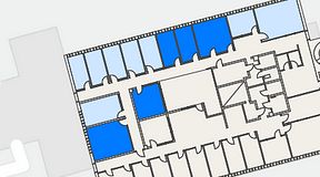 
							Planritning för Regus Lidingö, 5 privata rum, 77 m²