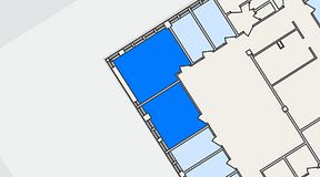 
							Planritning för FirstOffice Kista Time Building, 2 privata rum, 45 m²