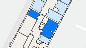 Planritning för SFL 7, 2 privata rum, 34 m²