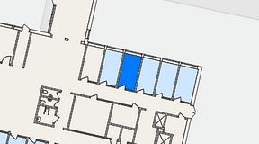 
							Planritning för Regus Lund, 1 privata rum, 14 m²