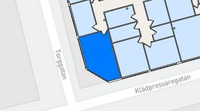 
							Planritning för Entreprenörsgatan Hasselbladshuset, 1 privata rum, 34 m²