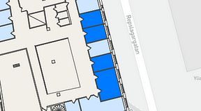 
							Planritning för THE WORKS Medborgarplatsen, 4 privata rum, 55 m²