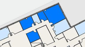 
							Planritning för Spaces Hyllie Vista, 4 privata rum, 77 m²