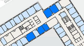 
							Planritning för Regus Kistagången 20b, 5 privata rum, 88 m²