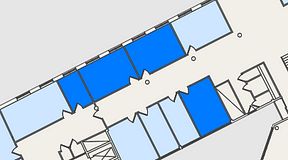 
							Planritning för Convendum Spårvagnshallarna, 4 privata rum, 77 m²