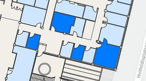 
							Planritning för Flexiwork Hovet, 4 privata rum, 52 m²