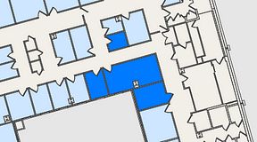 Planritning för United Spaces Östra Hamngatan, 4 privata rum, 46 m²