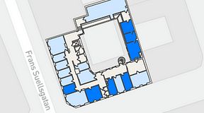 
							Planritning för Regus Adelgatan 21, 5 privata rum, 83 m²
