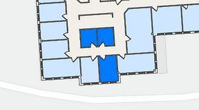 
							Planritning för FirstOffice Säveån, 3 privata rum, 26 m²