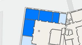 
							Planritning för THE WORKS Medborgarplatsen, 4 privata rum, 80 m²