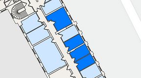 Planritning för Convendum Spårvagnshallarna, 4 privata rum, 54 m²