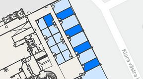
							Planritning för Convendum Vasagatan 16, 5 privata rum, 75 m²