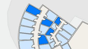 Planritning för Quick Office Bromma Blocks, 5 privata rum, 40 m²