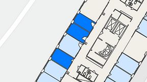 Planritning för FASTOFFICE Finlandsgatan 10, 3 privata rum, 32 m²