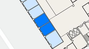 
							Planritning för THE WORKS Arenastaden, 2 privata rum, 26 m²