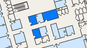 
							Planritning för United Spaces Östra Hamngatan, 3 privata rum, 34 m²