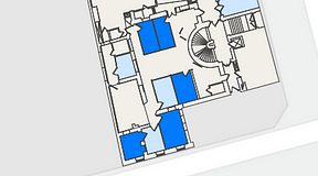 
							Planritning för Entreprenörsgatan Östra Hamngatan, 5 privata rum, 56 m²