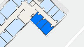 
							Planritning för Dockside Office & Coworking, 3 privata rum, 36 m²