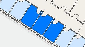 Planritning för Easy Office Skarpnäck, 3 privata rum, 24 m²