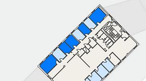 
							Planritning för Regus Nynäshamn, 5 privata rum, 74 m²