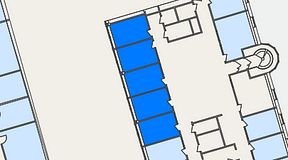 
							Planritning för Easy Office Spånga, 5 privata rum, 60 m²