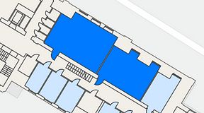 
							Planritning för iOffice Sjöbefälsskolan, 2 privata rum, 111 m²