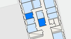
							Planritning för THE WORKS Ringvägen, 2 privata rum, 17 m²