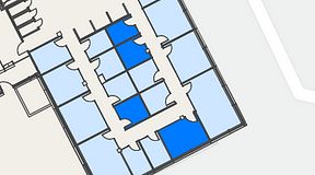 
							Planritning för Spaces Hyllie Vista, 4 privata rum, 42 m²