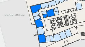 
							Planritning för Mindpark Mölndal, 5 privata rum, 121 m²