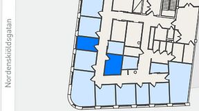 Planritning för United Spaces Nordenskiöldsgatan 24, 2 privata rum, 20 m²